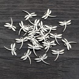 30pcs 14x15mm Dragonfly Charms 316 Stainless Steel No Fade Cute Bracelet Necklace Pendant Charms DIY Jewellery Making Findings