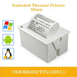 Printers 58mm Mini Thermal Embedded POS Receipt Printer ATM Ticket Parallel Panel Printer USB TTL RS232 Kiosk Printer Barcode Arduino