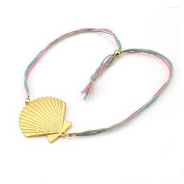 Anklets Summer Shell Anklet Bracelets For Women Charms Gold Colour Scallop Ankle Rope Adjustable On The Leg Female Chain Foot Jewelry