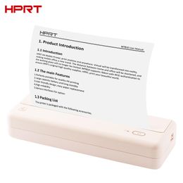 Drucker HPRT MT810 A4 Tragbarer Papierdrucker Thermaldruck Wireless BT Connect Compatible für iOS und Android Mobile Photo Printer