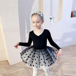 Girl Dresses Kids Toddler Girls Ballet Dance Dress Long Sleeve Solid Bodysuit Elephant Clothes For Baby School Shirts Teen