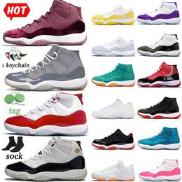 Jump Man Basketball Shoes Jumpman 11s DMP Midnight Navy Cool Grey Designer Sneakers Men Trainers Cherry Pantone White Space Jam Women Sports Size US 13