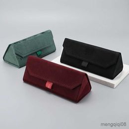 Sunglasses Cases Bags Plush Box Glasses Case Men And Women's Folding Compression-resistant Full Frame Red Fashion Portable Student