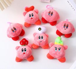 INS Kawaii Strawberry Kirby Plush Keychain Jewellery Schoolbag Backpack Ornament Kids Toy Gifts About 11.5cm 7 Design