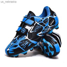 Athletic Outdoor Hot Sale Blue Printing Soccer Shoes Kids Boys Girls Cheap Cleats Football Shoe Child Soccer Sport Sneakers Men crampon football L230518