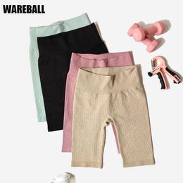 Women's Pants Capris WAREBALL Seamless Fitness Women Shorts High Waist Workout Shorts Hip Push Up Running Shorts Sport Gym Leggings J230529