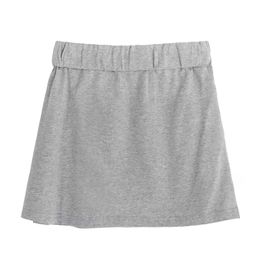 Skirts All Matching Women's Short Solid Flame Shape Round Bottom Charming Simple Sexy Design Cute Girls' Sweatshirt P230529
