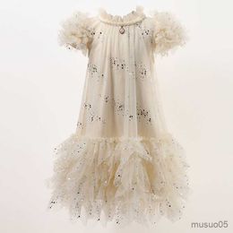 Girl's Dresses Girls Birthday Princess Dress Tulle Children Wedding Dress Kids Formal Ball Gown