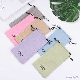 Sunglasses Cases Bags Soft Cloth Glasses Bag Portable Linen Fabric Eyeglasses Pouch Pocket Multi-Functional Eyewear Accessories