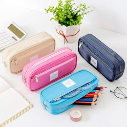 Big Capacity Pencil Case Stationery Pouch Multi-Colored Cosmetic Pen Bag Zipper for Boy Girl XBJK2305