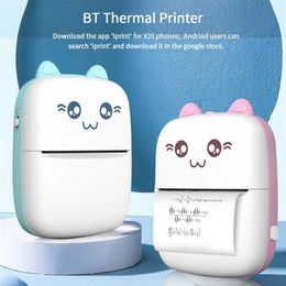 Printers Mini Thermal Printer Portable Wireless Bluetoothcompatible 200dpi Label Printer (english Version)