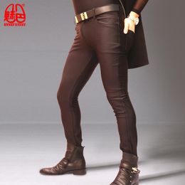 Pants Man Skinny Legr Pencil Pants Juniors Leggings Nightclub Trousers Mercerizing Polyurethane CloseFitting Pants Lateral Seamless