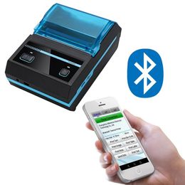 Printers Milestone Portable Mini Wireless Thermal Bluetooth Automatic Printer Commercial Receipt Printing 58mm Office Android Receipt