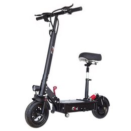 FLJ mini adult 10inch tubeless tire dual motor 1200W electric scooter with seat kick scooter e bike for women and men