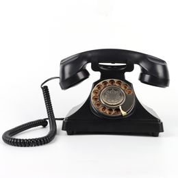 Vintage and Retro Style Audio Guestbook,Black Rotary Phone for Wedding Party Gathering