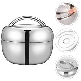 Dinnerware Sets Stainless Steel Insulated Lunch Box Bento Container For Kids Adults Drink Holder Vacuum Sealed Compartment Meal Prep