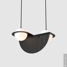 Pendant Lamps Simple Modern Creative Model Room Bedroom Chandelier Nordic Minimalist Milk Tea Shop Clothing Store Shaped Decorative Lights