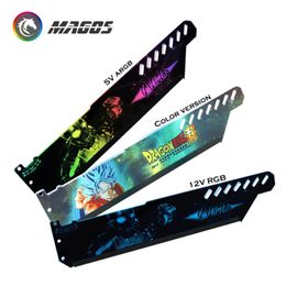 Cooling Customized Graphics Card Bracket RGB Personalize Anime/Game Themes Scenes PC PanelGPU Holder Chassis Decoration 12V/5V MB SYNC