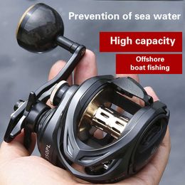 Accessories Baitcast Sea Deep Line Cup 9+1 BB High Capacity Metal Boat Fishing Reel Slowly Shake Lure Wheel P230529