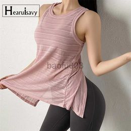 Women's T-Shirt Women Backless Shirts Running Fitness T-shirts Sleeveless Vest Quick Dry Loose Sport Tee Tops Female Gym Workout Blouse J2305