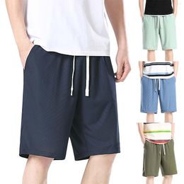 Men's Shorts House Boy Men'S Summer Ice Silk Thin Loose Large Sport Capris Casual Pants CaprisMen'S Workout Mesh