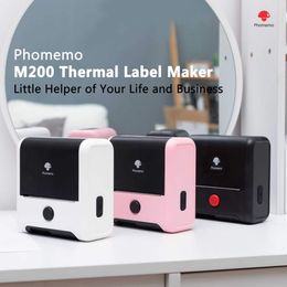 Printers Phomemo Thermal Label Maker M200 Photo Big Sticker Printer Commercial Label QR Code Barcode Labeler Machine Paper width 2075mm