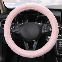 Steering Wheel Covers Universal Car Cover Styling Interior Winter Plush Decoration Protector Case