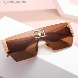 Sunglasses Vintage Square Rimless Sunglasses Women 2022 Fashion Luxury Brand Frameless Sun Glasses For Men OnePiece Eyeglasses Shades UV400 L230523