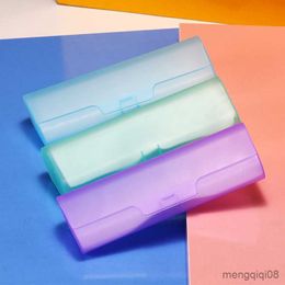 Sunglasses Cases Bags Translucent Plastic Glasses Case Slender Square Reading Storage Box Light Hard