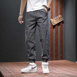 Spring and Summer Personalised Y2K Hougong Elastic Waist Thin Jogger Freight Men's Casual Pants Size 28-38 P230529