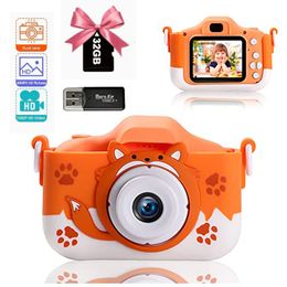 Toy Cameras HD 1080P Kids Digital Camera 20MP Children Camera with USB Charger Built-In Game Camera Shockproof Silicone Protection Cover 230529