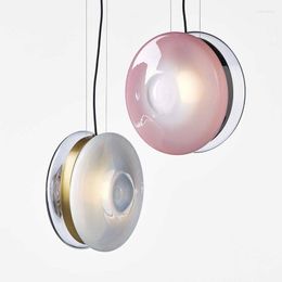 Pendant Lamps Nordic Glass Lights Vintage Colourful Modern E27 Hanging Lamp For Living Room Home Loft Industrial Decor Lighting