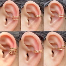 15 Designs Ear Cuffs Clip On Non Pierced Hole Ear Cuff Fake Without Piercing Cartilage Conch Earring Adjustable Earing
