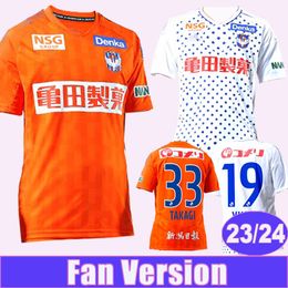 23 24 Albirex Niigata Mens Soccer Jerseys TAKAGI KOJI TANIGUCHI KO OTA HIROKI Home Orange Away White Football Shirt Short Sleeve Uniforms