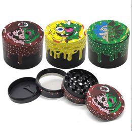 Smoking Pipes New Fashion Cartoon Diameter 50mm 4-layer Aluminum Alloy Smoke Grinder