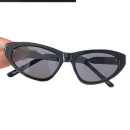 2023FASHION Celebs Small Cateye Sunglasses UV400 Trendy 0207SB 54-17-140 Individual Twisted Design Leg Acetates Polarised Goggles fullset case box