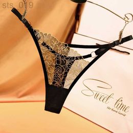 Briefs Panties Sexy Lace Thongs Women Temptation Hot G-Strings Lingere Adjustable Panties Transparent Underwear Ladies Briefs Underwear Thongs J230530