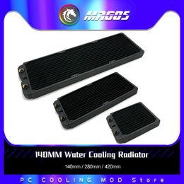 Cooling PC Water Cooling 27mm Thin Radiator Copper 140mm 280mm 420mm For 140mm Cooler Fan DIY Computer Case Liquid Cold Row