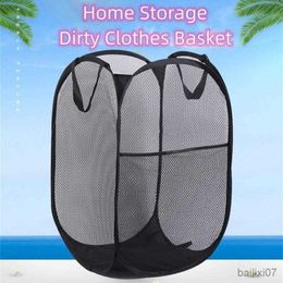 Basket Large Hanging Laundry Basket Storage Bag Household Folding Organiser For Dirty Clothes Multi-pocket Clothing Toy Storage Home