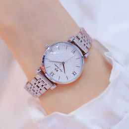 2022 Luxury Brand Bright Pink Elegant Watch Ultra Thin Rose Gold Women's 2023 G230529