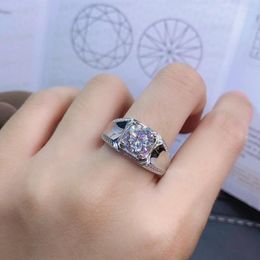 Cluster Rings Men's Simulation Imported Moissanite Open Ring Man Women Jewelry Accessories For Woman Mens Women's Set Vintage