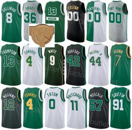 Basketball Finals Printed Grant Williams Jersey 12 Malcolm Brogdon 13 Mike Muscala 57 Jaylen Brown 7 Jayson Tatum 0 Al Horford 42 Marcus Smart 36 Shirt Team Man Woman