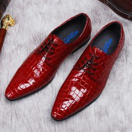 Burgundy Black oxford Dress Man Business Shoe Fashion Designer Handmade Wedding Formal Genuine Leather Snake Pattern Men Shoes