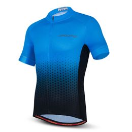 Cycling Shirts Tops Men's summer short sleeved quick drying road cycling clothing MTB Rope Ciclismo triathlon jersey blue Maillot P230530