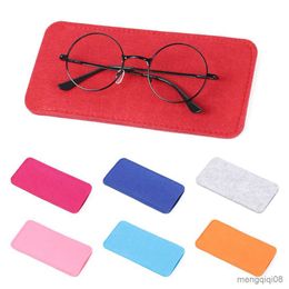 Sunglasses Cases Bags Portable Fashion Soft Felt Cloth Glasses Case Eyeglasses Sleeve Reading Pouch Pure Colour Eyewear Protector