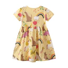 Принцесса платье юбка хлопковая летняя детская детская одежда с короткими рукавами