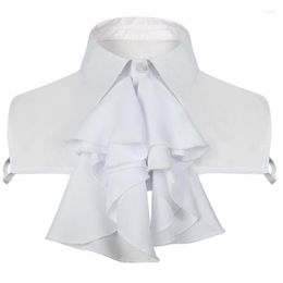 Bow Ties Jabot Tie Neck Collar Victorian Costume Cravat Accessory Elegant Unisex Ruffle Ascot Cosplay Halloween For Adult Men Women