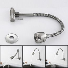 Kitchen Faucets Wall Mounted Faucet Sprayer Single Handle Mixer Tap 360 Degree Rotation Bathroom Cold Water Taps