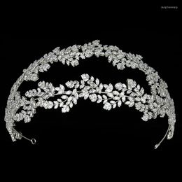 Hair Clips Headwear And Crown HADIYANA Retro Simple Women's Wedding Decoration Zircon Oxide BC6314 Gift