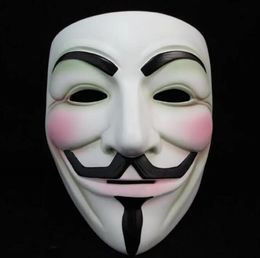 White V Mask Masquerade Mask Eyeliner Halloween Full Face Masks Party Props Vendetta Anonymous Movie Guy Wholesale